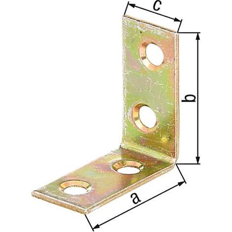Equerre chaise, 30x30x14mm jaune galva (1/4)