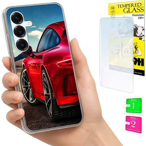 Custodia per Samsung Galaxy S25 FE, cover fotografica, cover posteriore + vetro 9H (1/5)