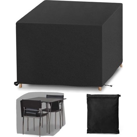 Housse de Protection Housse de Meuble, Bache Salon de Jardin, Housse de Table Extérieur Bâche de Protection Étanche Tissu Oxford Imperméable, Résistance au Vent, Anti-UV,135 x 135 x 75cm (1/5)