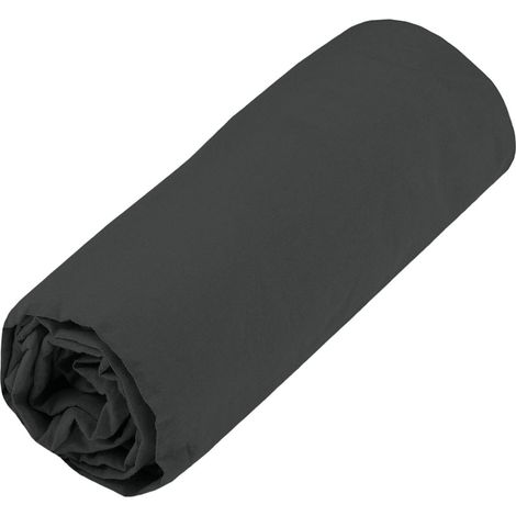 Drap Housse Cottage Taille 180 x 200 cm 100% Coton Lavé 60 Fils Anthracite Linge de Lit pour Maison Doux et Confortable pour Nid Douillet Matelas Épais (1/2)