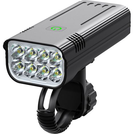 Lampe velo avant 6 LED 5200mAh rechargeable USB 360 degres 10h autonomie puissante pour VTT velo electrique randonnee (1/5)