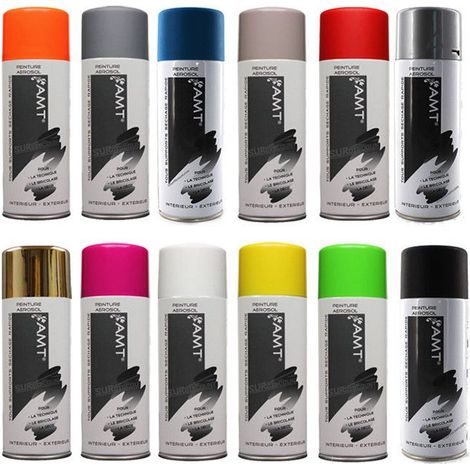 Lot de 12 bombes de peinture AMT
