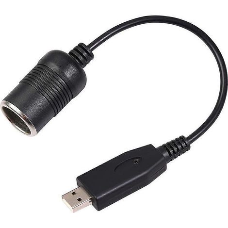 Câble adaptateur femelle prise allume-cigare 12V vers port USB, convertisseur de prise voiture pour chargeur accessoire. (1/4)