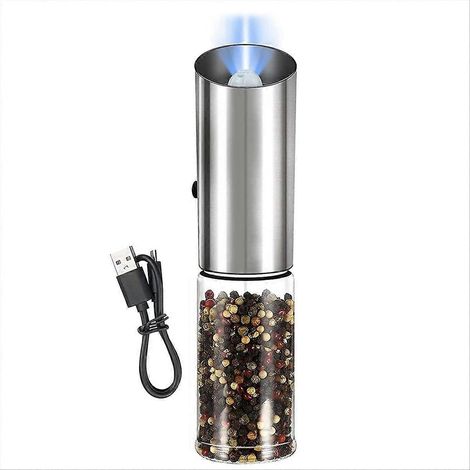 Elektrische Salz- und Pfeffermühle mit USB-Aufladung, Einhandbedienung (1/5)