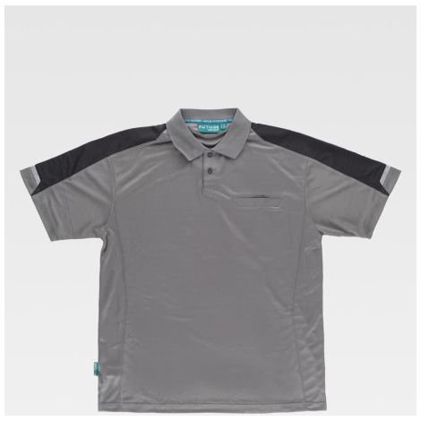Polo de manga corta con detalles reflectantes - FUTURE WF2850 WORKTEAM XL Gris+Negro (1/5)