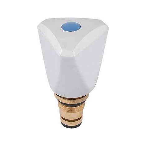 JS SANITAER-OT M.RUECKSCHLAGKEGEL 3-KT.-GRIFF ROT, DN10, 3/8", POL.CHR