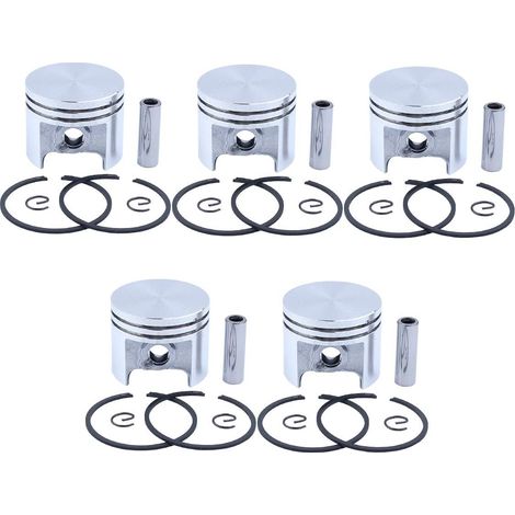 Kit de piston 5 x 37 mm, boulon / anneau de doigt 8 mm pour tronçonneuse STIHL 017 MS170 MS 170 Pièces de rechange OEM 1130 030 2000 (1/5)