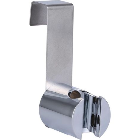 Soporte para cabezal pulverizador, ABS duradero, con capacidad para 25 bares de presión, acabado cromado, para montaje en pared o depósito. (1/5)