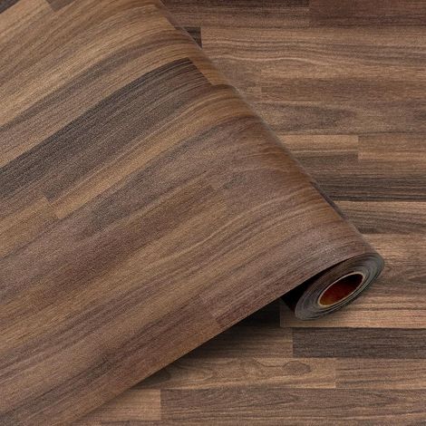 Revêtement de Sol en PVC Adhésif 1.2m²- Effet Bois Vinyle Autocollant de Sol 40x300cm Résistant Eau (1/5)