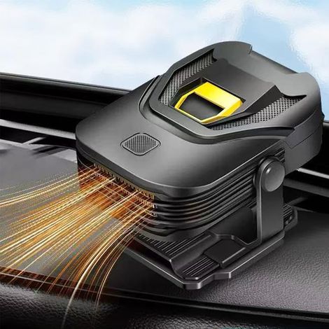 Autoheizung, tragbare 12-V-Autoheizung und -enteiser – 150-W-Schnellheiz- und Kühlventilator mit 360°-Drehfuß. Automatische Steckdosenheizung für Windschutzscheibe und Innenraum.