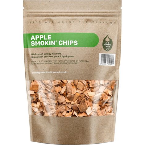 Green Olive Apple Wood Chips, 800g (1/3)