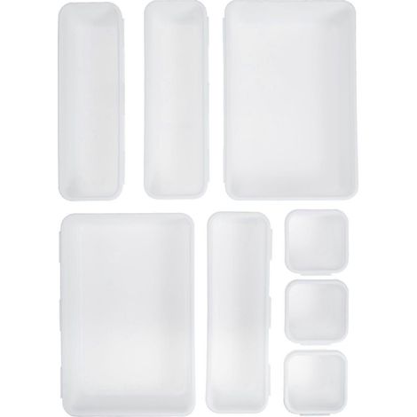 1 ensemble de boîtes de rangement pour tiroirs, en plastique, pour produits cosmétiques et accessoires de rangement (1/4)