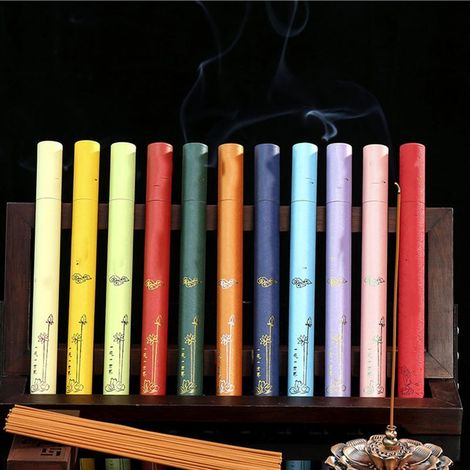 Bâton d'encens intense naturel longue durée relaxant 40g 100 pièces pour maison yoga cadeau (1/3)