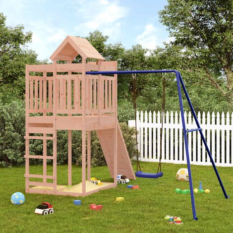 Aire de Jeux d'extérieur Maisonnette de jeu Maison enfant exterieur bois massif de douglas 63385 (1/5)