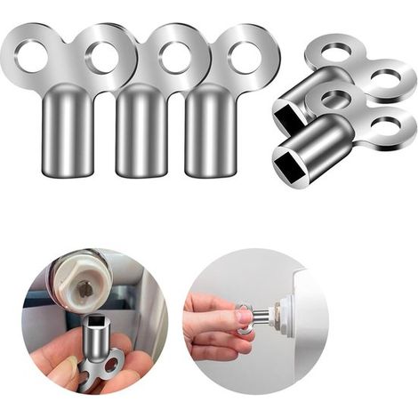 Set di 8 chiavi universali per lo spurgo del radiatore, chiavi per valvole di spurgo, chiavi per radiatori, chiavi per radiatori in alluminio, f (1/2)