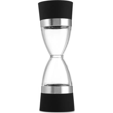 Moulin à Poivre et Sel - Forme Sablier - Corps en Verre - Lames en Céramique Anti-Corrosion - Réglage de la Mouture - Pour Cuisine et Salle à Manger - Lot de 1 (1/5)