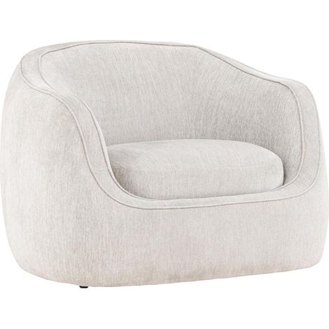 Fauteuil Design "Elio" 108cm Gris Clair (1/5)
