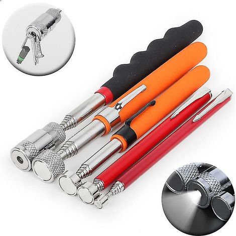 Lot de 5 outils de ramassage magnétique, aimants télescopiques (0,9 kg, 2,3 kg, 3,5 kg, 4,5 kg) (1/5)