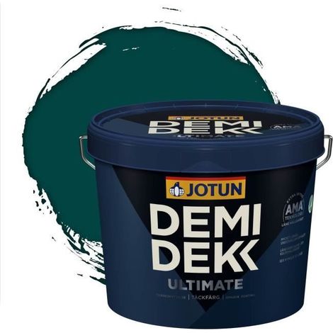 Peinture Bois - DEMI DEKK ULTIMATE - Lasure Opaque Satinée - RAL 6004 - 3L - Vert Bleu (1/2)