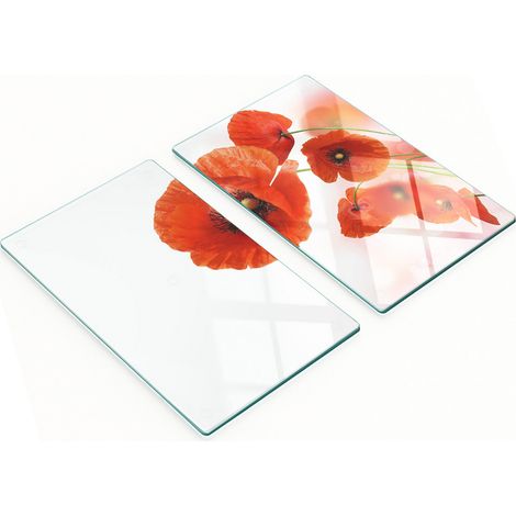 Juego de tablas de cocina de vidrio templado con estampado Maki, 2 x 30 x 52 cm. (1/5)