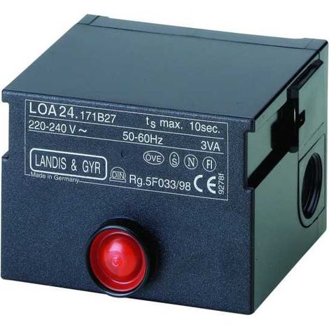 Siemens – Boite de contrôle de chaudière LOA24 171B27 – Détection sous-tension – Surveillance flamme jaune et bleue – Tension 220-240V