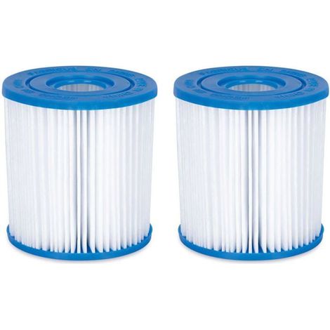 HOXILEELEO - Lot de 2 cartouches filtre I pour piscine H 9 cm x Ø 7,8 cm (1/4)