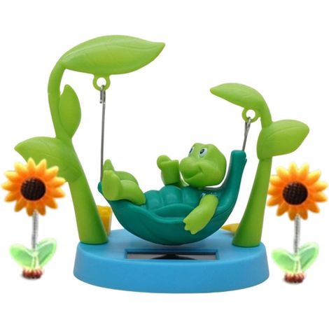 Accessoires pour tableau de bord, figurines de tortues solaires à bascule, décorations de console automobile (animaux) pour voiture, camionnette, SUV, camping-car, bureau, étagère, fenêtre (1/5)