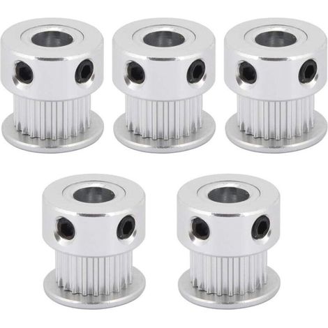 (5Pcs)Roue synchrone Poulie, Poulie de Distribution 20 Dents Diamètre d'alésage 6mm Denture Poulie pour imprimante 3D