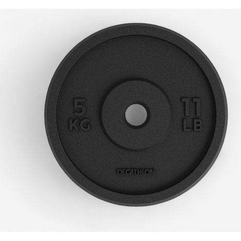 Disque en fonte 5 kg 28 mm, pour musculation, bras (1/5)