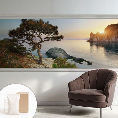 Papier peint intissé avec imprimé installation simple qualité excellente sans désordre - Colle incluse gratuite Nature paisible 250x104 cm (1/5)