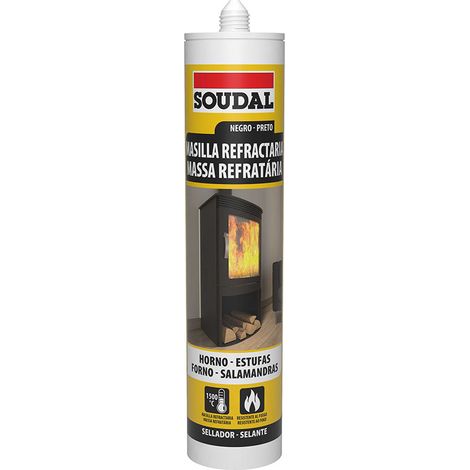 Mastic réfractaire SOUDAL 300 ml noir - talla