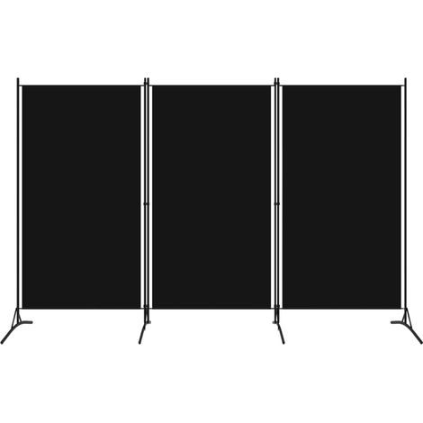 3-Panel Room Divider Black 260x180 cm vidaXL (1/5)