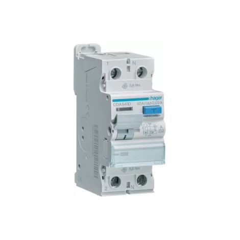 Hager FI-SCHALTER 2P 10KA 40A 30MA A (CDA540D) (1/2)