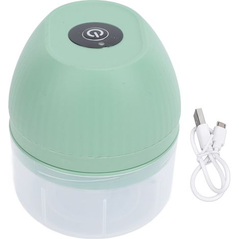 Tritatutto elettrico in miniatura per aglio, 250 ml, senza fili, multifunzionale, per cucina, tritatutto per verdure e cipolle, robot da cucina portatile, verde chiaro. (1/5)