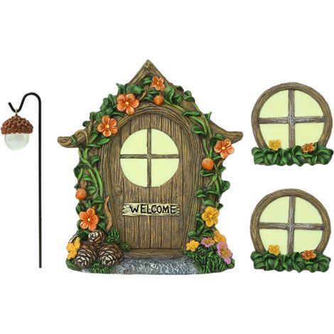 Piña de resina, decoración para ventanas y puertas, árbol