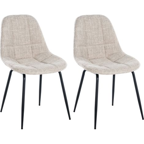 2er Set Stuhl Tom creme Stoff (1/5)