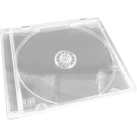 Boîtier CD/DVD transparent en plastique, boîte de rangement monobloc pour disques et supports de protection (1/5)