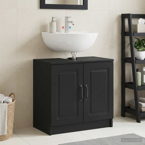 vidaXL Bathroom Sink Cabinet UTRECHT Black 59.5 x 31.5x 56 cm (1/5)