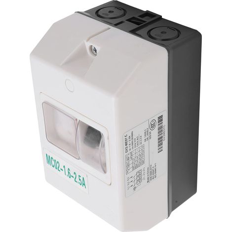 Disjoncteur Interrupteur de Protection Moteur éTanche MC02‑1.6‑2.5A 50/60Hz 220V/380V (1/5)