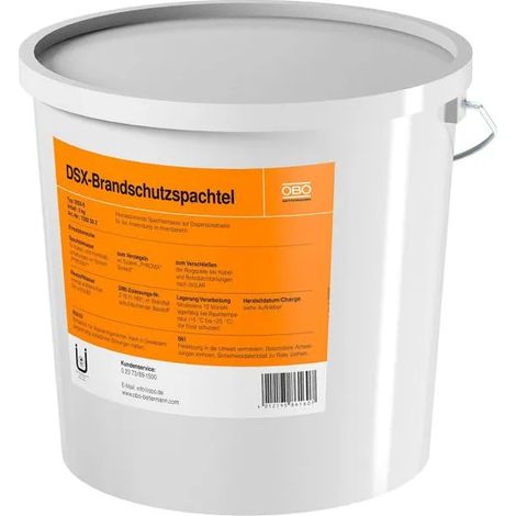 OBO Bettermann Formateur de couche isolante en seau 5kg Matériau de construction intumescent blanc, 7202302