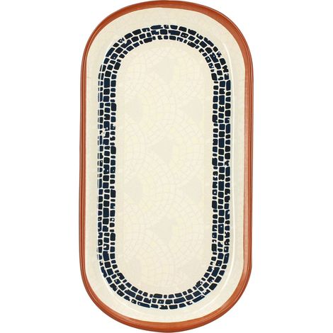 Plat ovale en faïence 30 x 16cm, AMATXI (1/3)