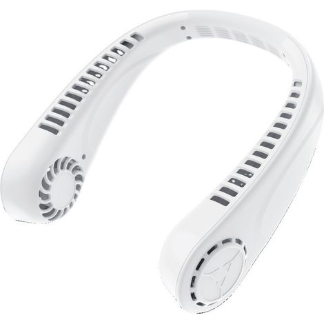 Ventilateur de cou portable, sans pales, rechargeable, pour une utilisation intérieure et extérieure.