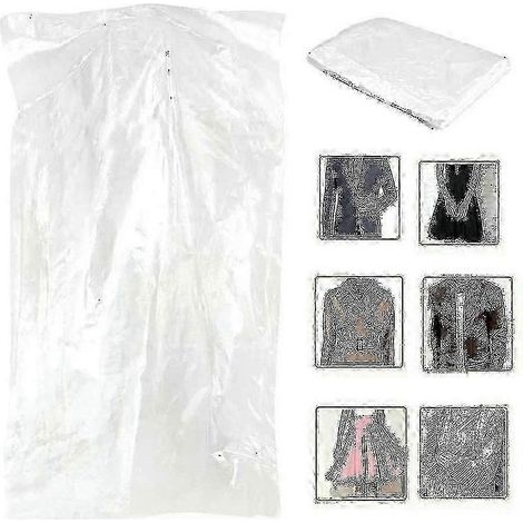 50 housses à vêtements transparentes et anti-poussière pour une organisation optimale de votre garde-robe. (1/5)