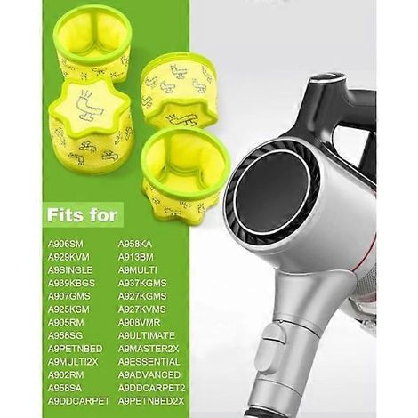 Lot de 4 préfiltres et filtres HEPA de rechange pour aspirateurs sans fil LG CordZero série A9 (ADQ74774001) (1/4)