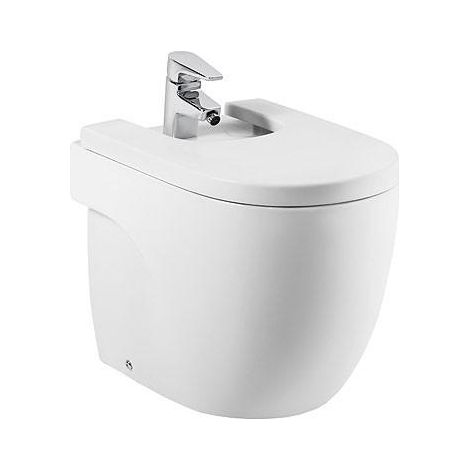 Roca – Bidet à poser blanc en céramique sanitaire – Dimensions 360 × 560 × 300 mm – Arrivée d'eau intérieure – A357247000 (1/2)