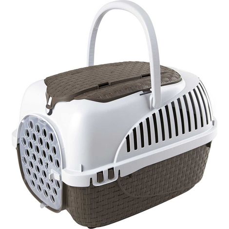 Bama - Transportín Maxy Tour para Perro o Gato Mediano, Polipropileno PP, Otras Mascotas, Carga Máx.5kg, Impermeable, Máxima Ventilación, Cerradura Seguridad Triple, Dimensiones 59x38x37cm
