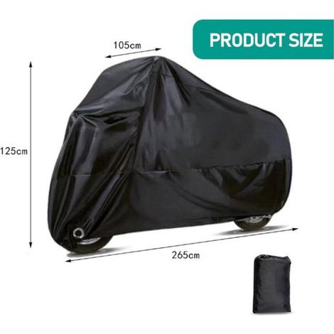 Housse pour moto/scooter - Housse avec sac de rangement - Couvercle pour moto - Usage intérieur et extérieur - Imperméable - Anti- (1/5)