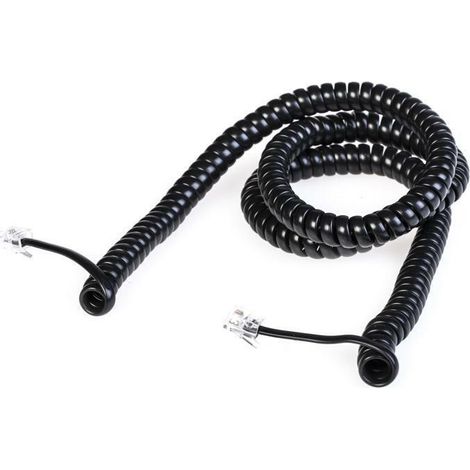 Scame cordone est.4,8mt 2plug 4/4 nero molla lungo 180.743