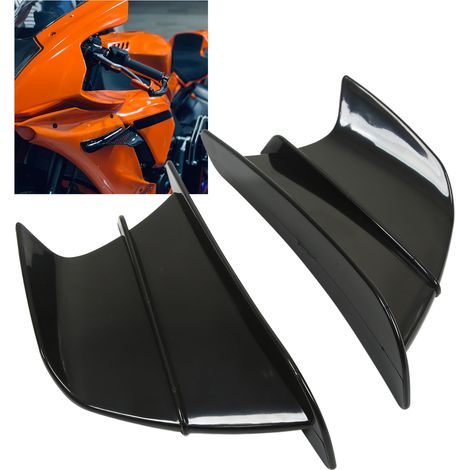 Motorradmodifikation: Motorrad-Seitendiffusorspoiler kompatibel mit Yamaha R1 R3 R25, glänzend schwarz. (1/5)
