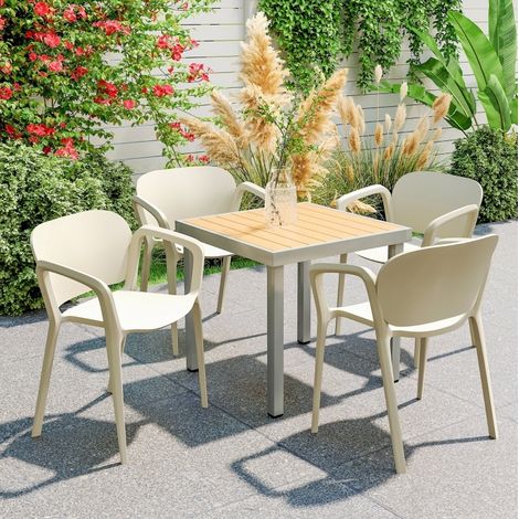 seduta sedia 60x56x75 per esterno impilabile plastica HAVRYA (1/4)